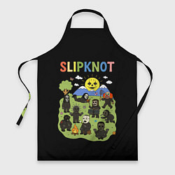 Фартук кулинарный Slipknot, мультяшный стиль, цвет: 3D-принт