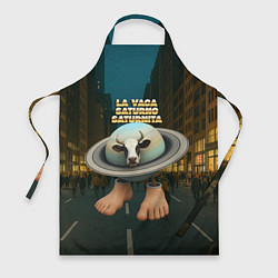 Фартук кулинарный La Vaca Saturno Saturnita мем, цвет: 3D-принт