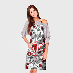 Фартук кулинарный Doom розы, цвет: 3D-принт — фото 2