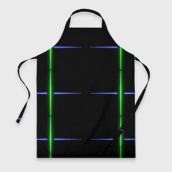 Фартук Color black green purple stripes