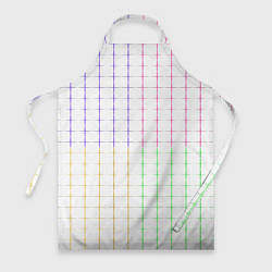 Фартук кулинарный Color white multicolored stripes, цвет: 3D-принт