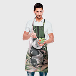 Фартук кулинарный Панда в лесу, цвет: 3D-принт — фото 2