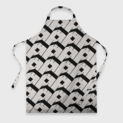 Фартук кулинарный Три буквы: чёрные, цвет: 3D-принт