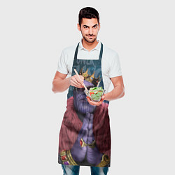 Фартук кулинарный Танос с короной, цвет: 3D-принт — фото 2