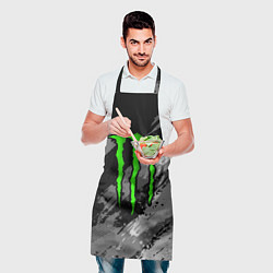 Фартук кулинарный Monster energy - мазки краски, цвет: 3D-принт — фото 2