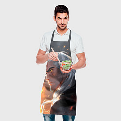 Фартук кулинарный Ведьмак в аниме стиле, цвет: 3D-принт — фото 2