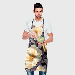Фартук кулинарный Крупные жёлтые цветы, цвет: 3D-принт — фото 2