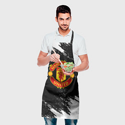 Фартук кулинарный Манчестер Юнайтед белые краски, цвет: 3D-принт — фото 2