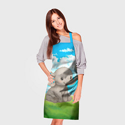 Фартук кулинарный Слоненок с цветочком, цвет: 3D-принт — фото 2