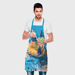 Фартук кулинарный Московские новогодние каникулы, цвет: 3D-принт — фото 2
