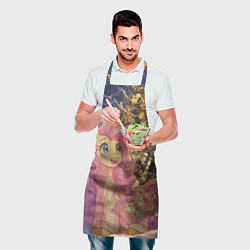 Фартук кулинарный Милая пони и новый год, цвет: 3D-принт — фото 2