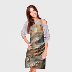 Фартук кулинарный Старая штукатурка на стене - абстракция, цвет: 3D-принт — фото 2