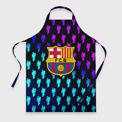 Фартук кулинарный Barcelona люди градиент неон, цвет: 3D-принт