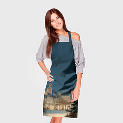 Фартук кулинарный Новогодняя атмосфера в городе, цвет: 3D-принт — фото 2