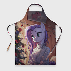 Фартук кулинарный Анимешная лошадка - Новый год, цвет: 3D-принт