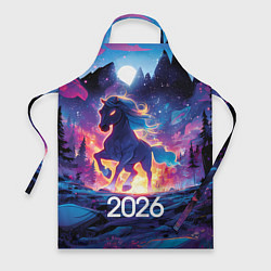 Фартук кулинарный 2026 Фэнтези лошадка, цвет: 3D-принт