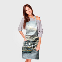 Фартук кулинарный Зимняя улица Санкт-Петербурга, цвет: 3D-принт — фото 2