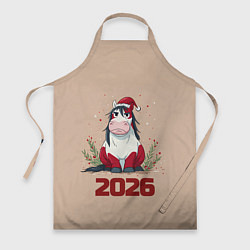 Фартук кулинарный Карикатурная лошадка 2026, цвет: 3D-принт