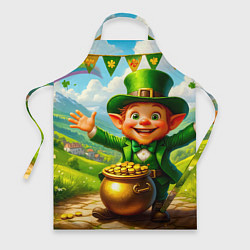 Фартук кулинарный Лепрекон у горшка с золотом, цвет: 3D-принт