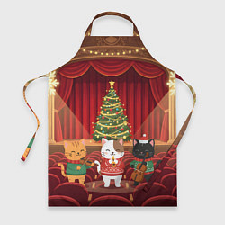 Фартук Новогодние котики музыканты