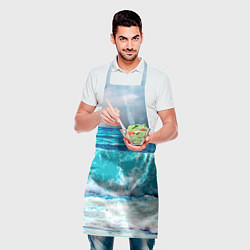 Фартук кулинарный Волны, цвет: 3D-принт — фото 2