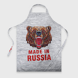 Фартук кулинарный Bear: Made in Russia, цвет: 3D-принт