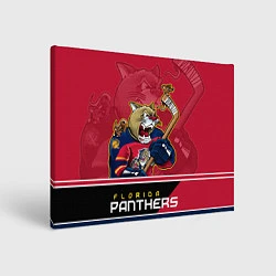 Холст прямоугольный Florida Panthers, цвет: 3D-принт