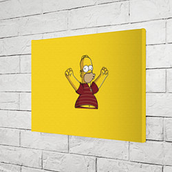 Холст прямоугольный Гомер-болельщик, цвет: 3D-принт — фото 2
