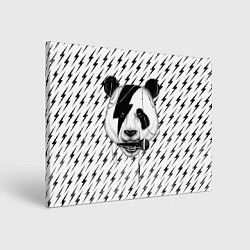 Холст прямоугольный Панда вокалист, цвет: 3D-принт