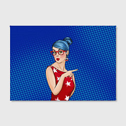 Холст прямоугольный Pop Art Girl, цвет: 3D-принт — фото 2