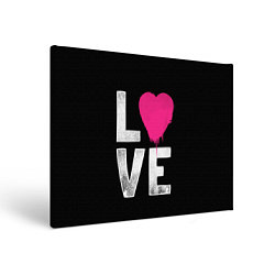 Холст прямоугольный Love Heart, цвет: 3D-принт