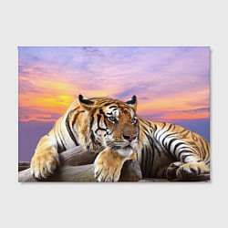 Холст прямоугольный Тигр на закате, цвет: 3D-принт — фото 2