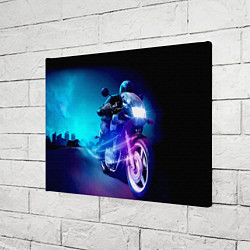 Холст прямоугольный Мотокросс ночной, цвет: 3D-принт — фото 2