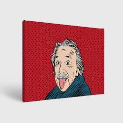 Холст прямоугольный Альберт Эйнштейн: Поп-арт, цвет: 3D-принт