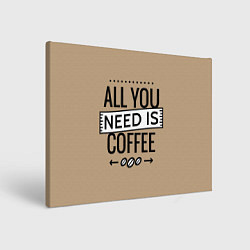 Картина прямоугольная All you need is coffee