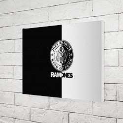 Холст прямоугольный Ramones B&W, цвет: 3D-принт — фото 2