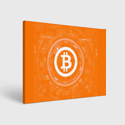 Холст прямоугольный Bitcoin Tech, цвет: 3D-принт