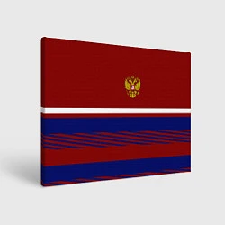 Картина прямоугольная Герб РФ: Красный стиль