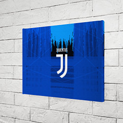 Холст прямоугольный FC Juventus: Blue Abstract, цвет: 3D-принт — фото 2