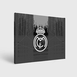 Холст прямоугольный FC Real Madrid: Grey Abstract, цвет: 3D-принт