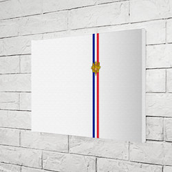 Холст прямоугольный Франция: лента с гербом, цвет: 3D-принт — фото 2