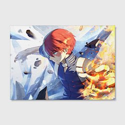 Холст прямоугольный Моя геройская академия Шото, цвет: 3D-принт — фото 2