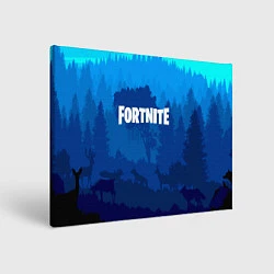 Холст прямоугольный Fortnite: Blue Forest, цвет: 3D-принт