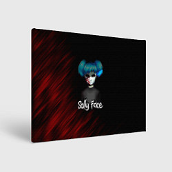 Холст прямоугольный Sally Face окровавленное лицо, цвет: 3D-принт