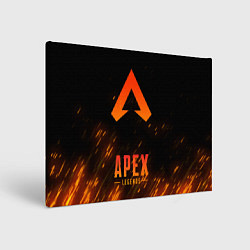 Холст прямоугольный Apex Legends: Orange Flame, цвет: 3D-принт