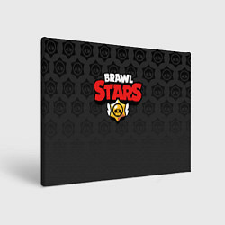 Холст прямоугольный Brawl Stars: Black Team, цвет: 3D-принт