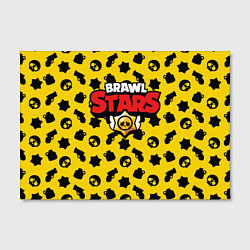 Холст прямоугольный Brawl Stars: Yellow & Black, цвет: 3D-принт — фото 2