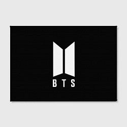 Холст прямоугольный BTS лого белое, цвет: 3D-принт — фото 2