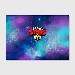 Холст прямоугольный BRAWL STARS лого в космосе, цвет: 3D-принт — фото 2