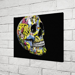Холст прямоугольный Graffiti - Skull, цвет: 3D-принт — фото 2